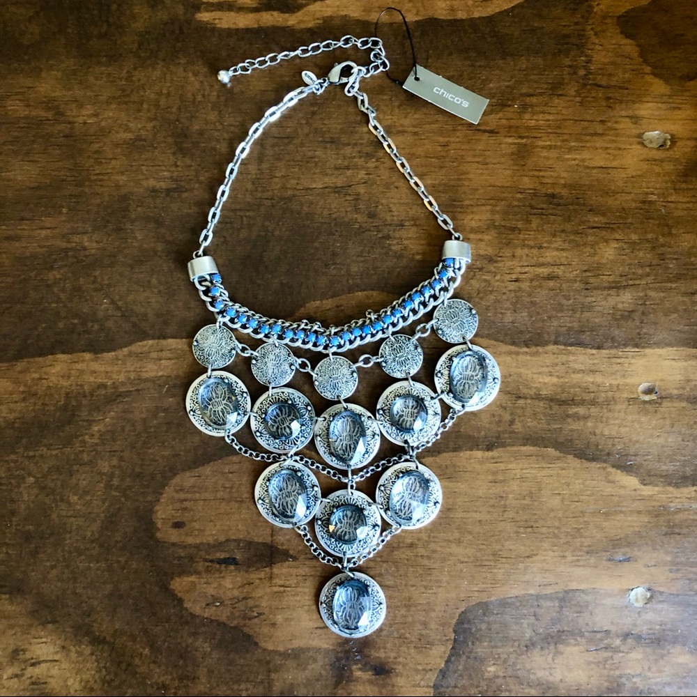 Chico’s Ginny Bib boho statement Necklace